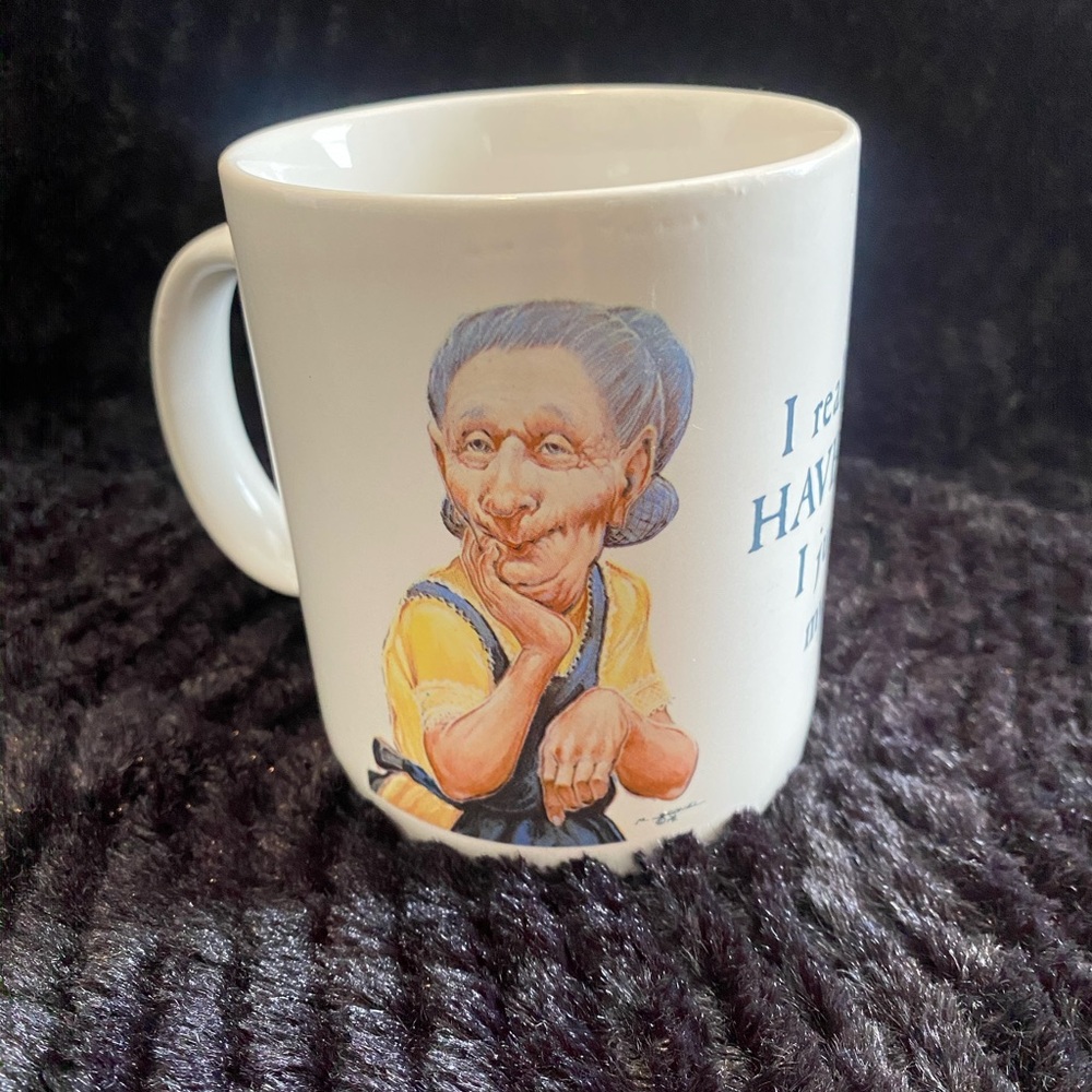 Leanin Tree vintage signed whimsical Ceramic Coffee mug